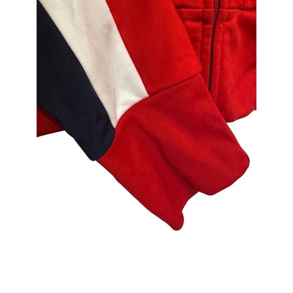 Vintage Y2K Abercrombie Fitch Mens Small Red Colorblock Track Jacket 1892 AF Log - Picture 5 of 5